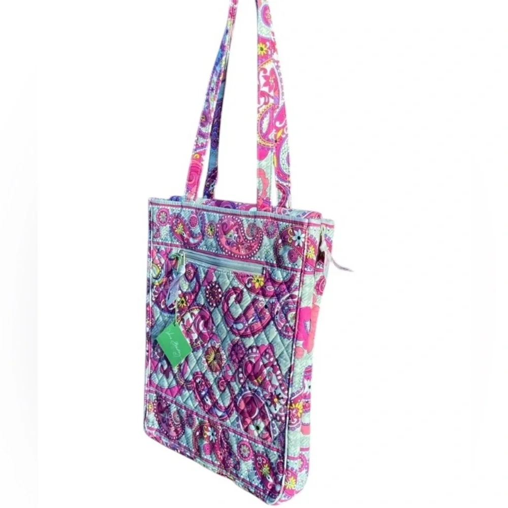 NWT VERA BRADLEY LAPTOP TRAVEL TOTE “PAISLEY MEETS PLAID” PATTERN